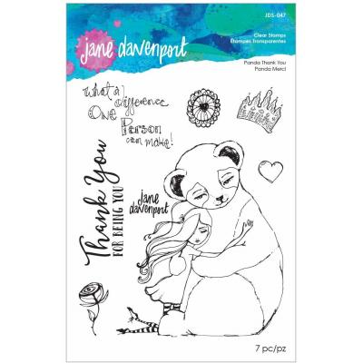 Spellbinders Jane Davonport Clear Stamps - Panda Thank You